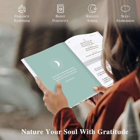 Lanpn Daily Gratitude Journal for Woman Men, 4 Month Affirmation & Mindfulness Planner, 7.8"x9.2" The 5 Minute Grateful Guided Diary, Undated Reflection Notebook with Positivity Prompts & Quotes in Saudi Arabia