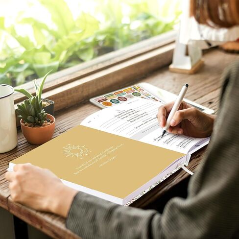 Lanpn Daily Gratitude Journal for Woman Men, 4 Month Affirmation & Mindfulness Planner, 7.8"x9.2" The 5 Minute Grateful Guided Diary, Undated Reflection Notebook with Positivity Prompts & Quotes in Saudi Arabia