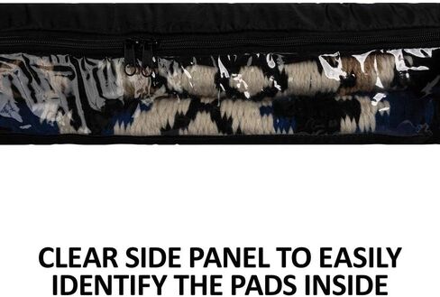 Dura-Tech Clear View Western Saddle Pad Bag Carrier | Color Black | Keeps Horse Gear Organized & Clean | Clear View Panel for Easy Identification | Convenient Name Pocket in Kuwait