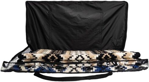 Dura-Tech Clear View Western Saddle Pad Bag Carrier | Color Black | Keeps Horse Gear Organized & Clean | Clear View Panel for Easy Identification | Convenient Name Pocket in Kuwait