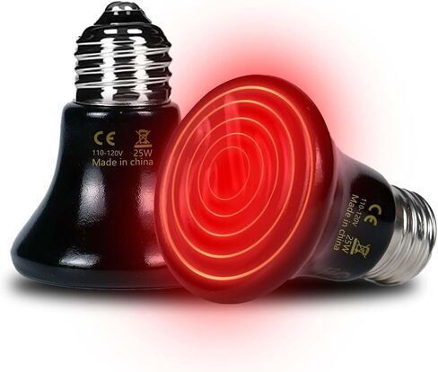 50W مصباح حرارة الزواحف (2 حزمة) باعث حرارة السيراميك-لا ضوء ، وتدفئة آمنة 24/7 لتراريوم ، الحضنة وحضنات حاضنات-سحلية سحلية ملتحية ، ثعبان صغير للحيوانات الأليفة E26 in Saudi Arabia