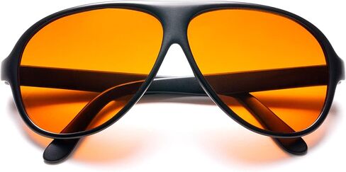 نظارات BluBlocker Aviator Tech (أسود): عيون أكثر صحة ونوم أفضل. نظارات الضوء الأزرق للكمبيوتر والتلفزيون والألعاب. in Saudi Arabia