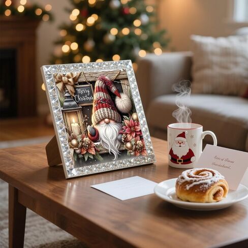 Clendo Christmas Diamond Painting Kits for Adults, Diamond Art for Adults Beginner,Diamond Dots Gem Art for Aesthetic Home Decor 14x14Inch in Saudi Arabia