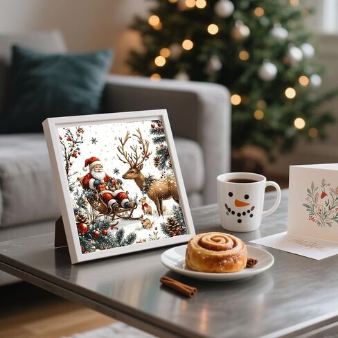 Clendo Christmas Diamond Painting Kits for Adults, Diamond Art for Adults Beginner,Diamond Dots Gem Art for Aesthetic Home Decor 14x14Inch in Saudi Arabia