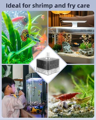 Pawfly Aquarium Sponge Filter, Sponge Filter for Fish Tanks up to 5-40 Gallons, Small Fish Tank Filter with Foam and Air Stone (Air Pump Not Included) in Saudi Arabia