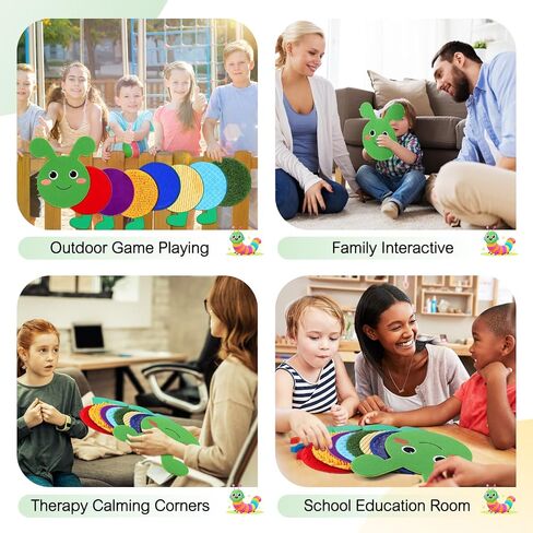 Caterpillar Sensory Wall Panel for Kids Sequin Busy Board Play Room Daycare Toys Sensory Tiles for Wall and Floor Textured Mats and Squares for Autism Children Toddlers Classroom Activity in Saudi Arabia