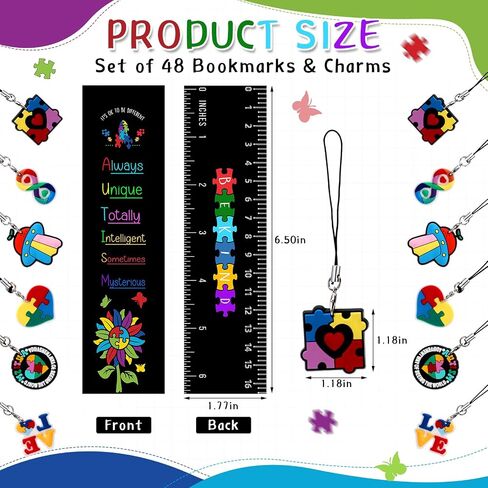 96 Pcs Suicide Prevention Items Gifts Matters Bulk Green Ribbon Bookmarks with Keychains Inspirational Quotes Bookmarks for Suicide Prevention Month Student Teacher School Classroom, 6 Styles in Saudi Arabia