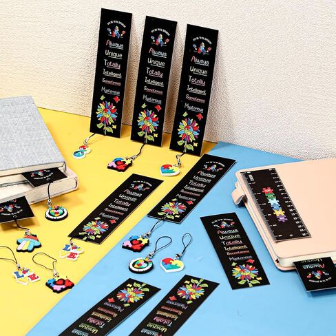 96 Pcs Suicide Prevention Items Gifts Matters Bulk Green Ribbon Bookmarks with Keychains Inspirational Quotes Bookmarks for Suicide Prevention Month Student Teacher School Classroom, 6 Styles in Saudi Arabia