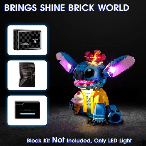 Vaodest LED Light for Lego Stitch 43249 Set,Design and Configuration Compatible with Lilo and Stitch Lego Model (LED Light Only, Not Building Block Kit) in Saudi Arabia