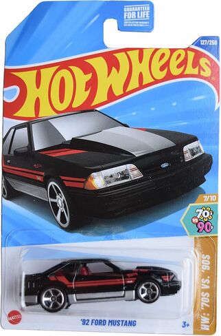 Hot Wheels '92 Ford Mustang, HW '70 vs '90 7/10 [Black] 127/250 in Saudi Arabia
