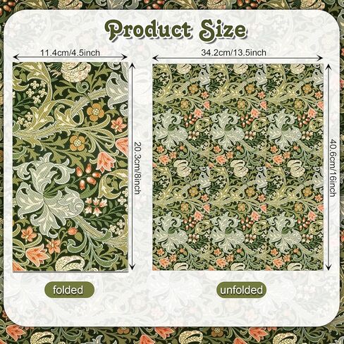 120PCS William Morris Floral Paper Napkins - 6 Vintage Wildflower Disposable Hand Towels for Bathroom, Dinner, Picnic, Wedding | 4.5"x8" | Disposable Napkins for Daily Use, Family Gatherings in Kuwait