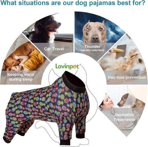 بيجامات Lovinpet للكلاب الكبيرة ، قميصًا مهدئًا للقلق ، ومكافحة الكلب ، وطباعة الجدة الوردية ، وملابس بيتبول ، و 4 Pulover الكلب الكبير PJs للحفلات ، والتخييم ، والسفر ، والمنزل ، XL in Kuwait