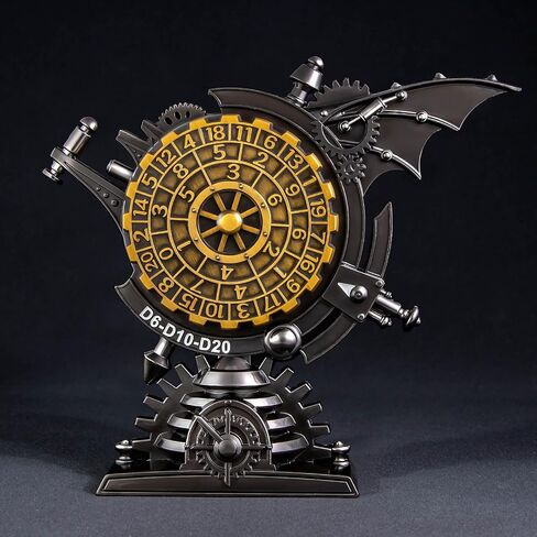 مرصد steampunk 7 في 1 مجموعة زهر DND Spinner ، النرد المعدني D&D مع صندوق الهدايا ، Dungeons Dragons D و D لعب الأدوار ، الأسود والذهبي in Kuwait