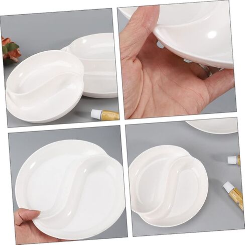 4Pcs Practical Color Mixing Trays Tai Ji Design Watercolor Pigment Plates for Artists Students Easy Clean Firm Non Penetrating Trays in Saudi Arabia