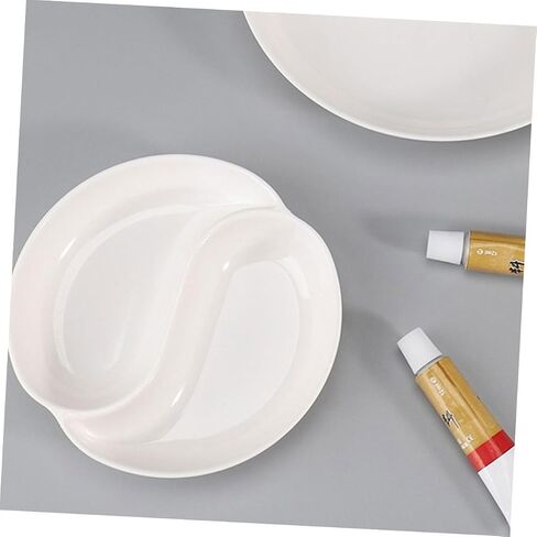 4Pcs Practical Color Mixing Trays Tai Ji Design Watercolor Pigment Plates for Artists Students Easy Clean Firm Non Penetrating Trays in Saudi Arabia