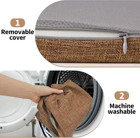 شراء وسادة أرضية للدرج الداخلي ، وسادة خطوة غير قابلة للانزلاق فاخرة فاخرة ذات كثافة عالية الكثافة للقراءة واللعب أثناء وجوده على الدرج ، 12.6 "× 10" ، براون in Kuwait