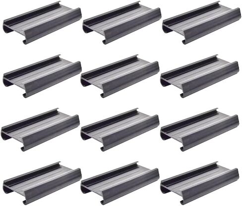 12 حزمة سلك رف تسمية حامل/بلاستيك أسود 3 "حامل رف رفوف طويل/الأسلاك متوافق مع رفوف المترو/علامات الرفوف مقاطع رفوف للاستخدام التجاري الشاق التجاري in Kuwait