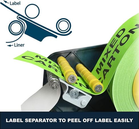 MDJ بواسطة Devest Manual Label Dispenser مع 4 أكواب شفط قاعدة للطاولة ، حامل قابل للتعديل لفة متعددة للمكتب ، المنزل ، المدرسة ، المستودع ، القشر السهل ، يناسب ما يصل إلى 3 "علامات عريضة in Kuwait