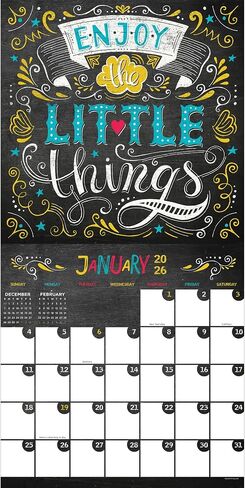 TF Publishing 2026 Big Print Wall Calendar - Large Grids for Appointments and Scheduling - Vertical Monthly Wall Calendar 2026 with Premium Matte Paper for Home and Office Organization - 12in x 12in in Saudi Arabia