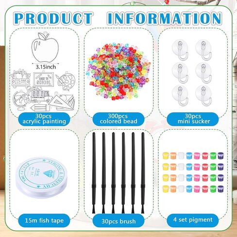 Beeveer 30 Sets Hall Animals Suncatchers Art Kits DIY عيد الشكر السناجب OWL in Saudi Arabia