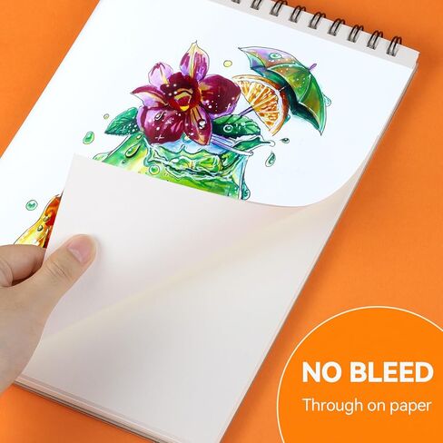 10 Color Acrylic Paint Markers Brush Tip, Waterproof, No-Bleed Ink with Automatic Ink Control, Premium Paint Pens for Rock, Wood, Canvas, Glass, Fabric, DIY Crafts in Saudi Arabia