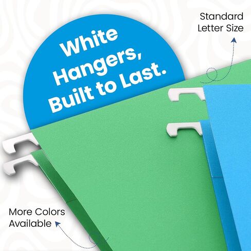 Pendaflex Recycled Hanging File Folders (25 Folders) & Two-Tone Color File Folders (36 Folders) - Assorted Color File Folders Letter Size - Perfect for Filing Cabinet, Desk & Home Office in Saudi Arabia