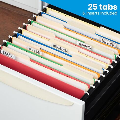 Pendaflex Recycled Hanging File Folders (25 Folders) & Two-Tone Color File Folders (36 Folders) - Assorted Color File Folders Letter Size - Perfect for Filing Cabinet, Desk & Home Office in Saudi Arabia