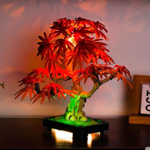 إضاءة LED متوافقة مع Lego Red Maple Bonsai Tree 10348 ， مجموعة الضوء المتوافقة مع Lego Botanicals اليابانية Red Maple 10348 ، ولم يتم تضمين مجموعة النموذج - فقط الأضواء in Saudi Arabia
