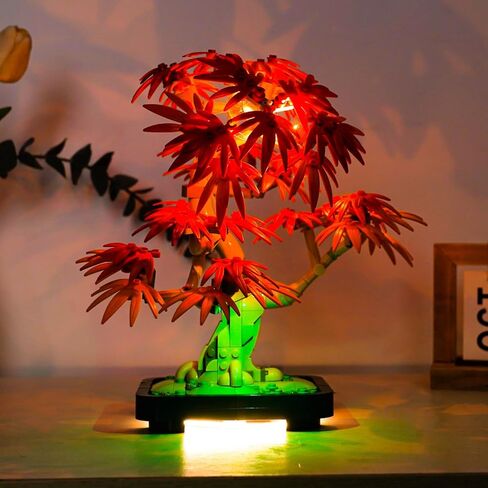 إضاءة LED متوافقة مع Lego Red Maple Bonsai Tree 10348 ， مجموعة الضوء المتوافقة مع Lego Botanicals اليابانية Red Maple 10348 ، ولم يتم تضمين مجموعة النموذج - فقط الأضواء in Saudi Arabia