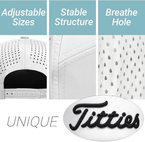 Tittiess Golf Hats Flat Bill for Men Women,Funny Titties Golf Gifts Baseball Cap for Adults Humor in Kuwait