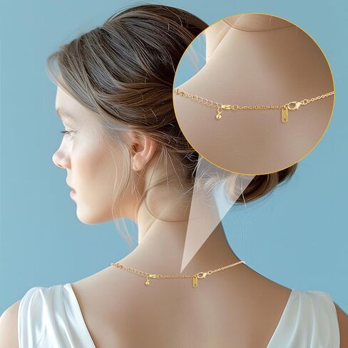 6Pcs Gold Necklace Extenders for Women Chain Extenders for Necklaces 2" 4" 6" Stainless Steel Jewelry Chain Extender for Bracelet Anklet Necklace Extensions for Jewelry Making (5/10/15cm) in Saudi Arabia