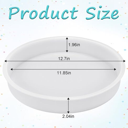 طاولة راتنج كبيرة إضافية 12 بوصة مستدير السيليكون صينية لوحة الجدول القالب لصالح راتنج الايبوكسي الصب DIY ، لوحة التقطيع ، زخرفة سطح المكتب in Kuwait
