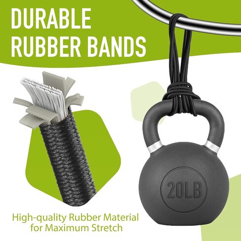 Trash Can Bands, Garbage Can Bands Fit 8-30 Gallon Trash Cans, Durable Rubber Bands with Strong Elasticity Hold Trash Bags in Place, (Black & White - 6 Pcs) in Kuwait
