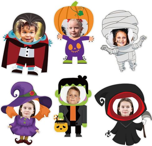 FUUTREO 60 PCS Halloween Termouts with Space Space Pumpkin Witch Monster Cutout for Bulletin Board DIY Craft Classroom Party Decoration in Saudi Arabia