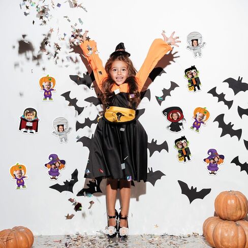 FUUTREO 60 PCS Halloween Termouts with Space Space Pumpkin Witch Monster Cutout for Bulletin Board DIY Craft Classroom Party Decoration in Saudi Arabia