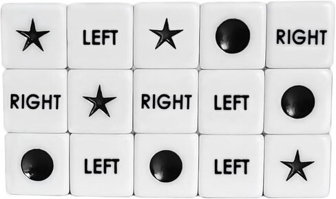 ZLIXING 15 Pcs Dice for Left Right Center Dice Game Prime Only Dice Family Board Games Accessories in Kuwait