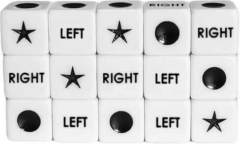 ZLIXING 15 Pcs Dice for Left Right Center Dice Game Prime Only Dice Family Board Games Accessories in Kuwait