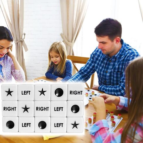 ZLIXING 15 Pcs Dice for Left Right Center Dice Game Prime Only Dice Family Board Games Accessories in Kuwait
