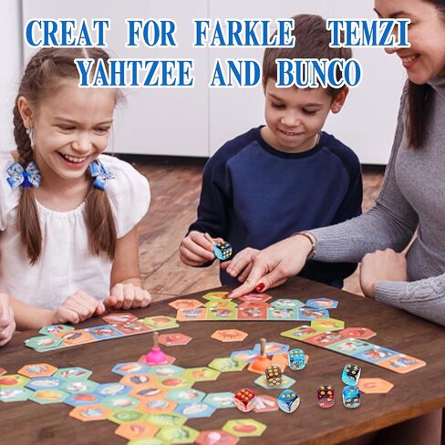 144 Pcs 12MM 6 Sided Mini Dice Set, Pearl Pattern Game Tiny Dices Mable Two Colors D6 Game Standard Dices with Portable Plastic Box for Yahtzee and Teaching Math Learning (4 Color) in Kuwait