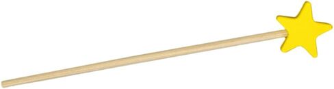 1 Piece Wooden Star Fairy Wands Luxury Wooden Fairy Wand Stick Wooden Craft Wands DIY Fairy Wands for DIY Handmade Christmas Halloween Party Cosplay, 13.8 Inches, Yellow in Saudi Arabia