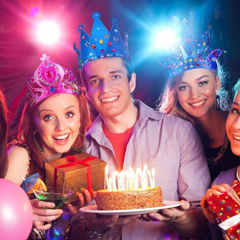 CIVANER 17 PCS Princess Party Crowns مجموعة DIY Tiaras Making Kit للأطفال مع ملصقات الماس ، ومصالح الحفلات واللوازم in Kuwait