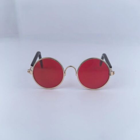 نظارات لدمى لابوبو ， 4 أزواج من النظارات المصغرة المخصصة بحجم 2.8 بوصة (7 سم) ، مناسبة للدمى من 3.94-6.7 بوصة (10-17 سم) ، والأطر المعدنية ، والوردي ، والأزرق ، والأصفر ، والأرجواني in Kuwait