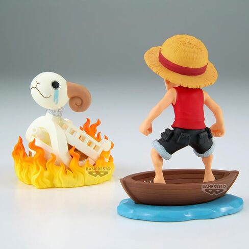 Banpresto Monkey.D.Luffy & Going Merry One Piece Action Figure - World Collectable Log Stories 8 cm - BP28928P Multicolor - Collectible Figure - Great for Anime Fans in Saudi Arabia
