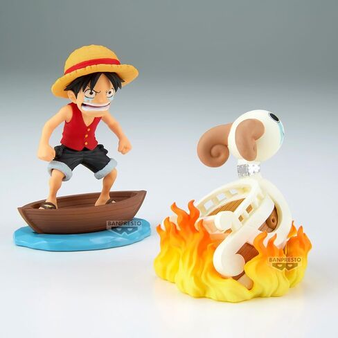 Banpresto Monkey.D.Luffy & Going Merry One Piece Action Figure - World Collectable Log Stories 8 cm - BP28928P Multicolor - Collectible Figure - Great for Anime Fans in Saudi Arabia