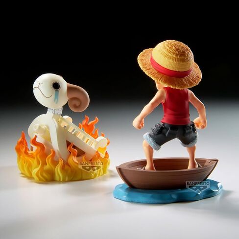Banpresto Monkey.D.Luffy & Going Merry One Piece Action Figure - World Collectable Log Stories 8 cm - BP28928P Multicolor - Collectible Figure - Great for Anime Fans in Saudi Arabia
