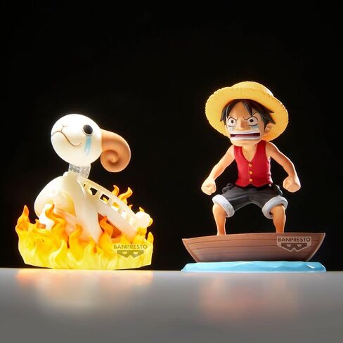 Banpresto Monkey.D.Luffy & Going Merry One Piece Action Figure - World Collectable Log Stories 8 cm - BP28928P Multicolor - Collectible Figure - Great for Anime Fans in Saudi Arabia