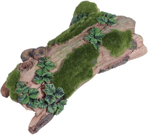 1Pc Climbing Rockery for Fish Tank Durable Synthetic Resin Habitat Decor for Turtles Lizards and Reptiles Flocking Bark Design for Pet Tanks and Terrariums in Saudi Arabia