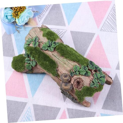 1Pc Climbing Rockery for Fish Tank Durable Synthetic Resin Habitat Decor for Turtles Lizards and Reptiles Flocking Bark Design for Pet Tanks and Terrariums in Saudi Arabia