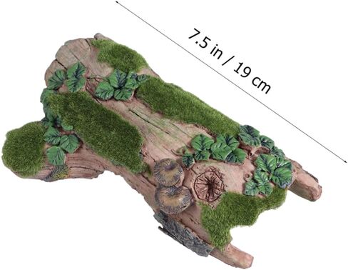 1Pc Climbing Rockery for Fish Tank Durable Synthetic Resin Habitat Decor for Turtles Lizards and Reptiles Flocking Bark Design for Pet Tanks and Terrariums in Saudi Arabia
