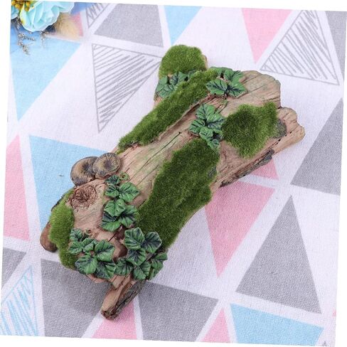 1pc Resin Climbing Rockery for Aquatic Pets Flocking Bark Design for Turtle Reptile Animals Realistic Aquarium Decoration Climbing Habitat for Terrarium Environments in Saudi Arabia
